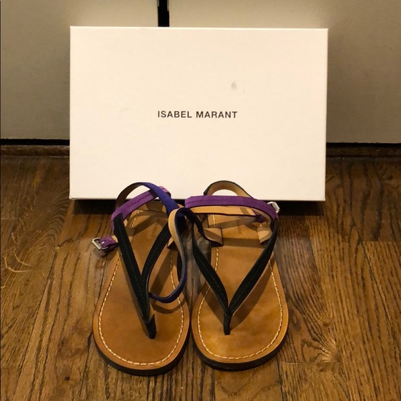 Isabel Marant NEW Jeony Sandals purple/black 36 - Picture 1 of 8